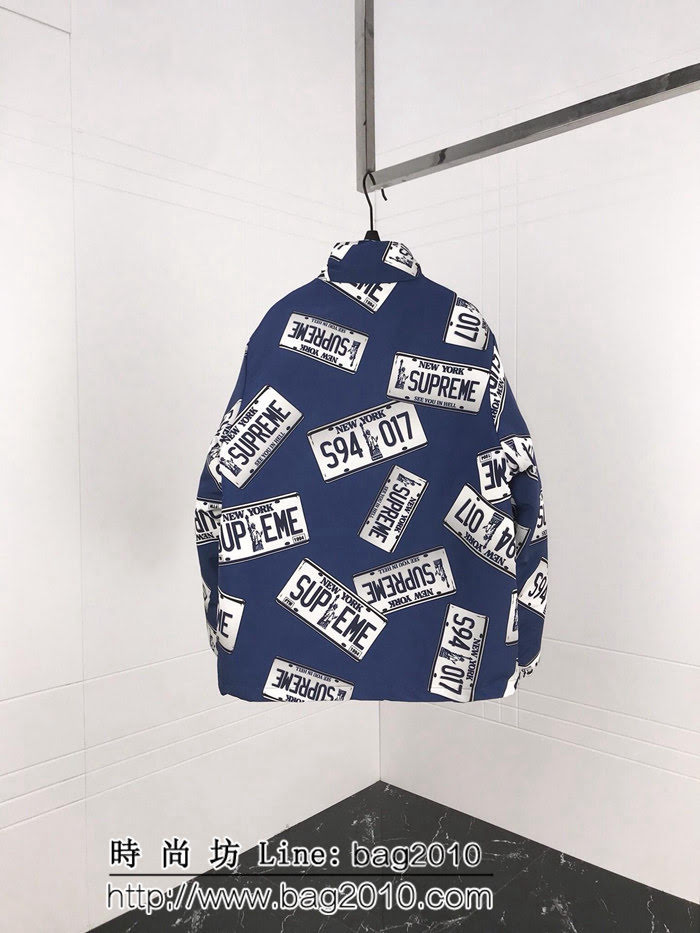 SUPREME 18Aw SuP車牌 麵包羽絨服 超級厚重 防風斜紋純棉 羽絨服 男女同款 ydi2561